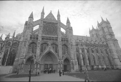 The front of Westminster...